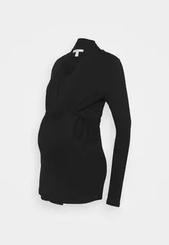 Топ с длинными рукавами Esprit, черный