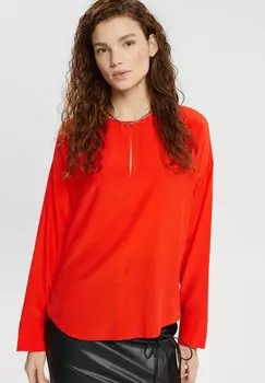 Топ с длинными рукавами Esprit, красный