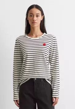 Топ с длинными рукавами GESTREIFTES REGULAR STRETCH Marc O'Polo, черный