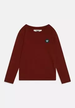 Топ с длинными рукавами KIM LONGSLEEVE UNISEX Wood Wood, цвет autumn red