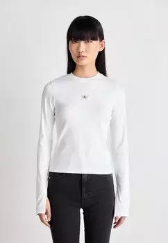Топ с длинными рукавами LABEL Calvin Klein Jeans, белый