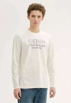 Топ с длинными рукавами LANGARM TOM TAILOR DENIM, белый