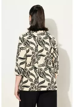 Топ с длинными рукавами LEAF 3/4 V-NECK Ulla Popken, бежевый