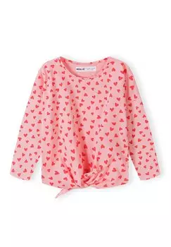 Топ с длинными рукавами LONG SLEEVED KNOT TIE MINOTI, цвет coral
