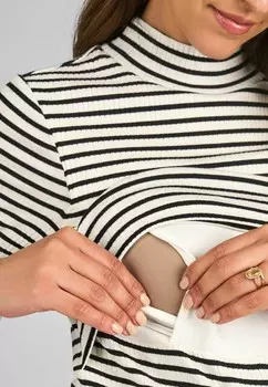 Топ с длинными рукавами MATERNITY STRIPE REGULAR FIT JoJo Maman Bb, черный