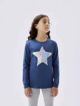 Топ с длинными рукавами NKFLINSTAR Name it, цвет insignia blue