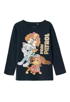 Топ с длинными рукавами NMFNUBINA PAWPATROL Name it, цвет dark sapphire