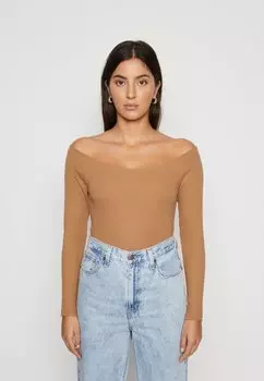 Топ с длинными рукавами ONLCARI OFF SHOULDER ONLY, цвет toasted coconut
