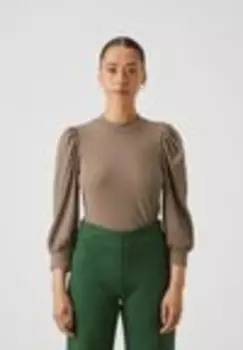 Топ с длинными рукавами ONLNELLA HIGHNECK Only Petite, коричневый