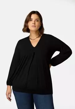 Топ с длинными рукавами PLEAT FRONT Live Unlimited London, цвет black