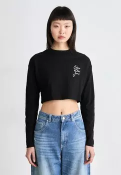 Топ с длинными рукавами SCRIPT INSTITUTIONAL TEE Calvin Klein Jeans, черный