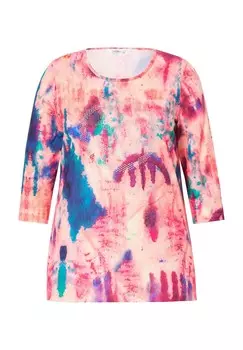 Топ с длинными рукавами STRAIGHT CUT SMILEY BATIK PATTERN Angel of Style, светло-красный