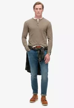 Топ с длинными рукавами Superdry, коричневый