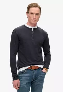 Топ с длинными рукавами Superdry, синий