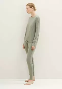Топ с длинными рукавами TOM TAILOR, цвет Mottled Green