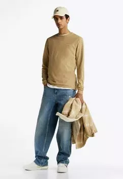 Топ с длинными рукавами Tommy Jeans, светло-коричневый