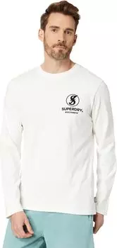Топ с длинными рукавами Vintage Record Label Superdry, цвет Off-White