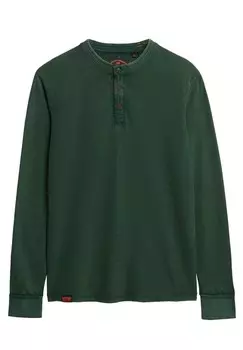 Топ с длинными рукавами VINTAGE TEXTURED GRANDAD Superdry, зеленый