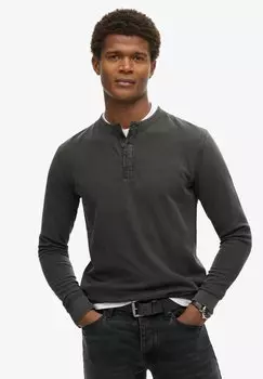 Топ с длинными рукавами VINTAGE TEXTURED GRANDAD Superdry, черный