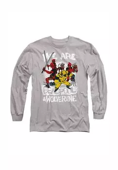 Топ с длинными рукавами WE ARE DEADPOOL AND WOLVERINE SKETCHBOOK Marvel, серый