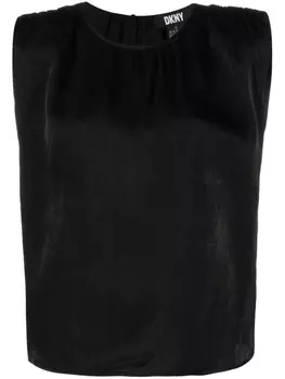 Топ с круглым вырезом DKNY, черный