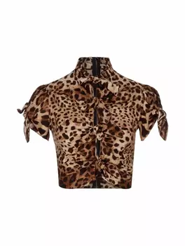 Топ с леопардовым принтом Dolce&Gabbana