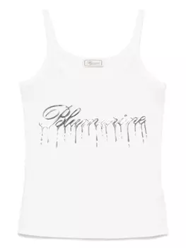 Топ с логотипом Blumarine, белый