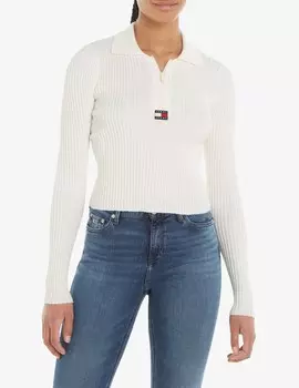 Топ с молнией до половины Tommy Jeans, белый