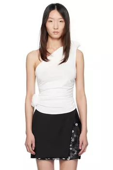 Топ с одним плечом Magda Butrym, цвет cream