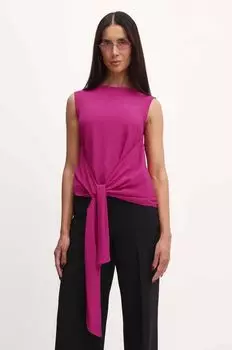 Топ с оттенком шелка Weekend Max Mara, розовый