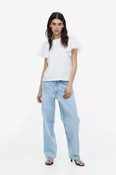 Топ с рукавами-бабочками H&M