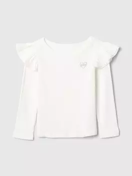 Топ с рюшами Gap, белый
