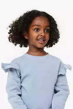 Топ с рюшами H&M, синий
