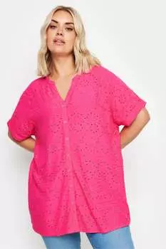 Топ с вырезом Broderie Yours, розовый