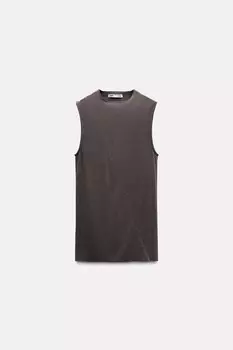 Топ с высоким воротом ZARA, темно-фиолетовый