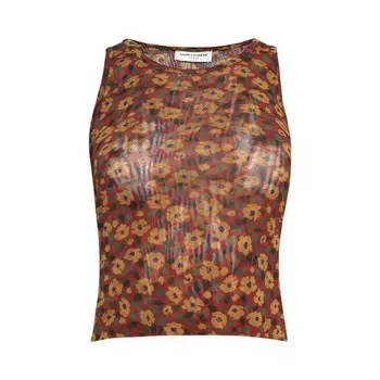Топ Saint Laurent Tank Top, цвет Bordeaux/Multicolor