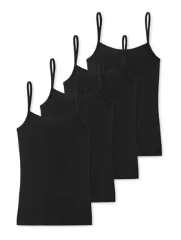 Топ Schiesser Spaghetti Modal Essentials, черный