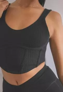 Топ Self. Scoop Neck Self., черный