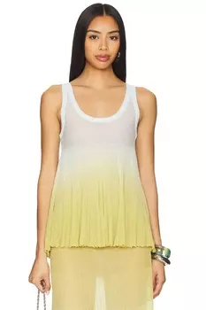 Топ Shelli Solid & Striped, sky & chartreuse