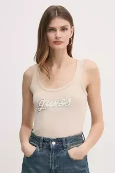 Топ ШЕНИЛЬ Guess, бежевый