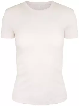 Топ Shrunken в рубчик Helmut Lang, бежевый
