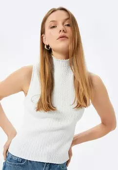 Топ SLEEVELESS HIGH NECK Koton, белый