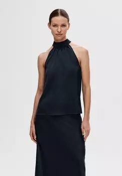 Топ SLFLENA RACHELLE HALTER NECK Selected, темно-синий