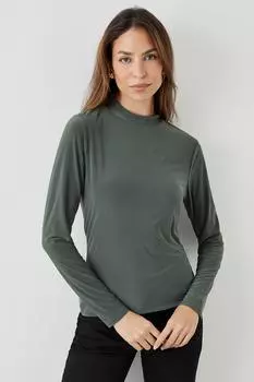 Топ Soft Touch с высоким воротником Debenhams, хаки