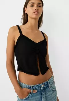 Топ STRAPPY Bershka, черный
