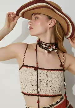 Топ STRAPPY TANK Koton, бежевый