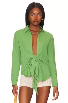 Топ superdown Jordyn Tie Front, зеленый