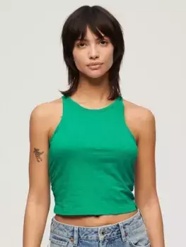 Топ Superdry Ruched Cropped Tank, цвет summer/green