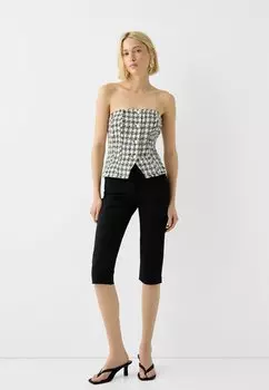 Топ Textured Bershka, черный