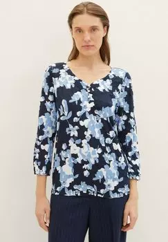 Топ TOM TAILOR, цвет blue cut floral design
